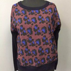 J. CREW Black Royal Blue, Navy, Burgundy Sweater